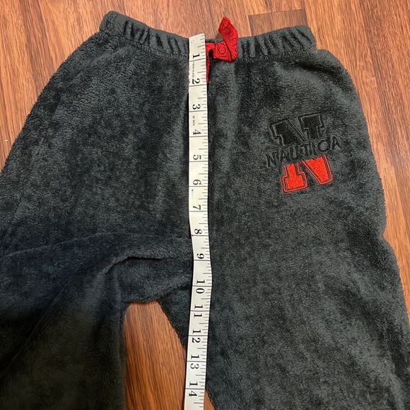 Nautica boys Size 8 Super soft gray and red fleece Pajama bottom - Picture 8 of 9